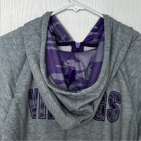 NWOT Minnesota Vikings NFL Team Apparel Full Zip Hoodie Mens Size Large - Picture 4 of 9